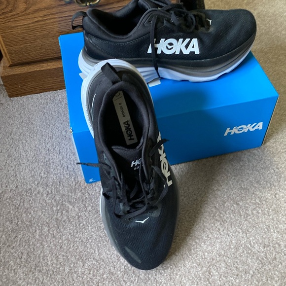 Men’s Black & White Walking Sneaker. “Hoka” Size 12 EE
